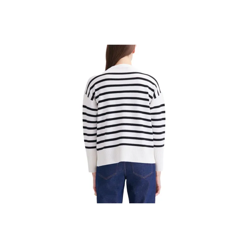 Oscar De La Renta Gardenia Striped Threadwork Jumper-2