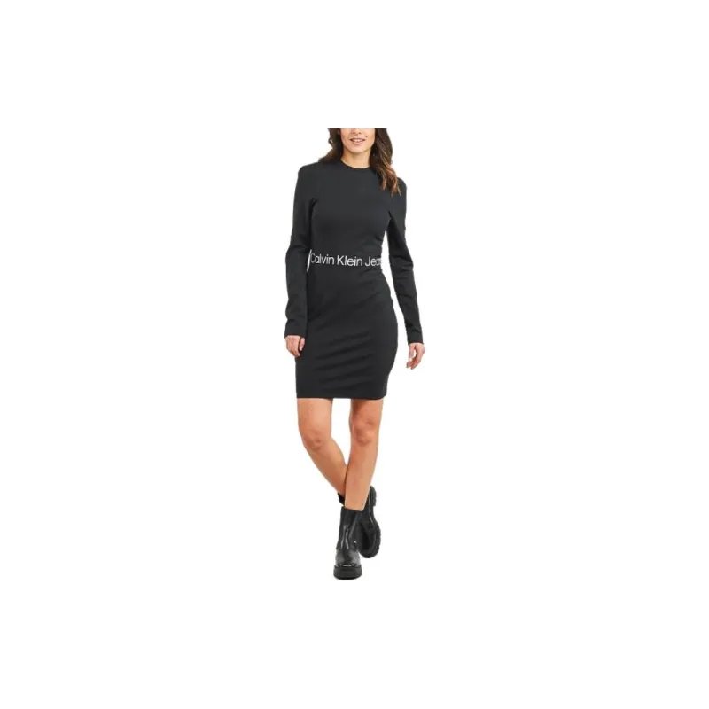 CALVIN KLEIN Long Sleeved Dress Women's Black-1