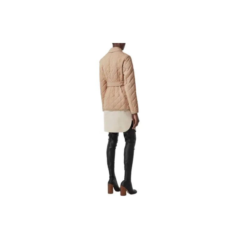 Burberry FW22 Jackets Coats Women's Khaki-3