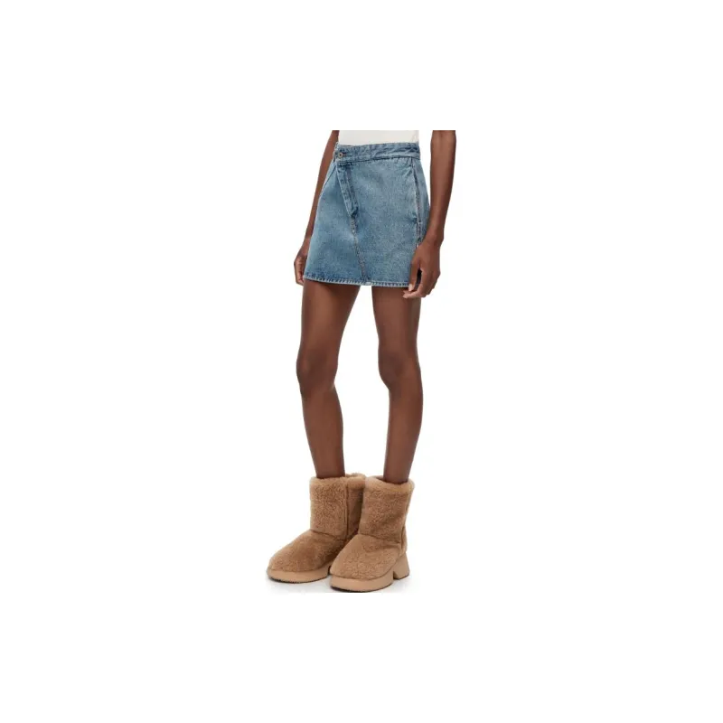 LOEWE Anagram Mini Skirt 'Mid Blue'-3