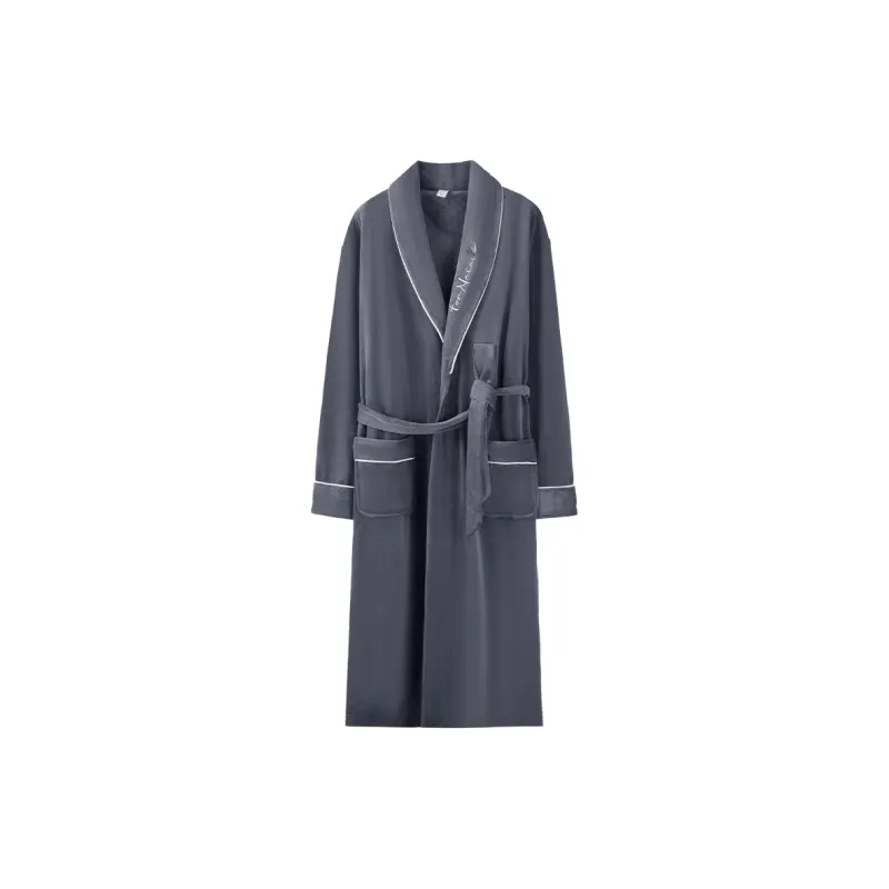 UAVAE Pajama Robe Men's Dark Cloud Gray-0