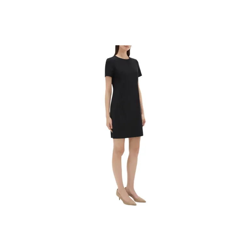 THEORY Short Sleeved Dress Women's Black-1