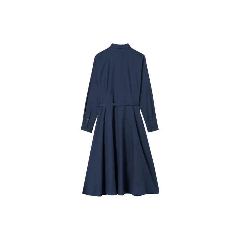 LACOSTE Long Sleeved Dress Women's Blue-1