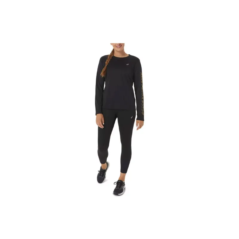 Asics KATAKANA CROP TIGHT Sports Pants Women's Black-2