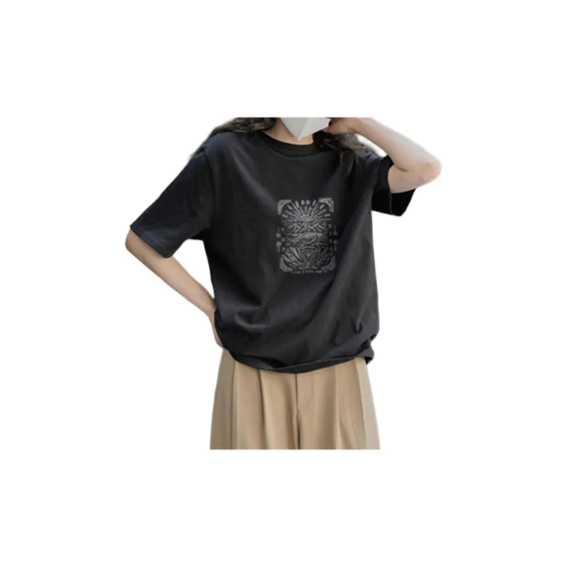 Weixi T Shirts Women's Black-6