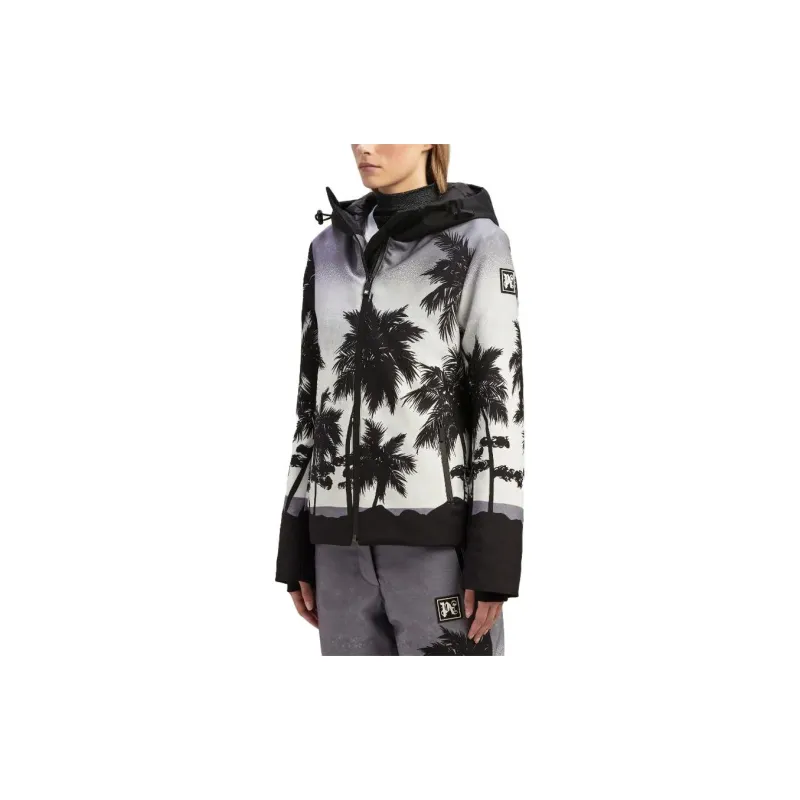 PALM ANGELS Palm Tree Printed Zippeded Ski Jacket-2