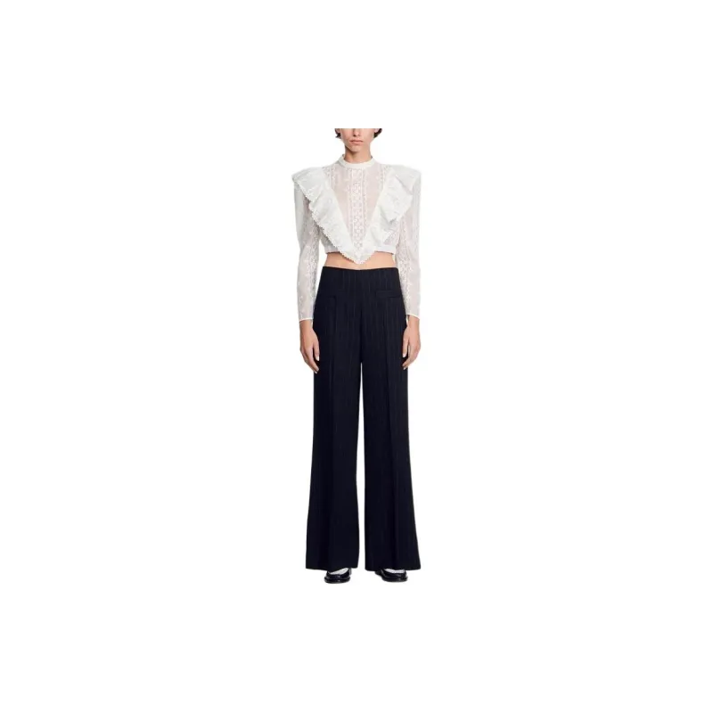 Sandro Casual Pants Women's Black-1