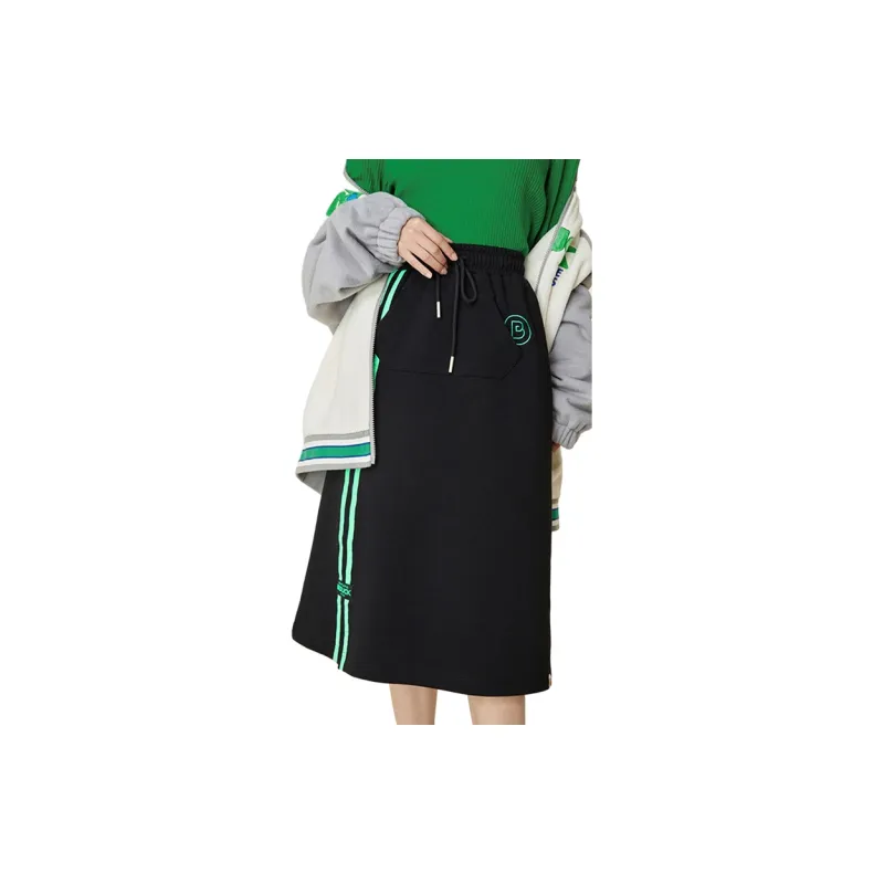 B.Duck Casual Long Skirts Women's Black-2