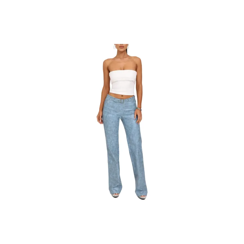 Tiger Mist DARIELLE TOP Strapless Top Women's White-2