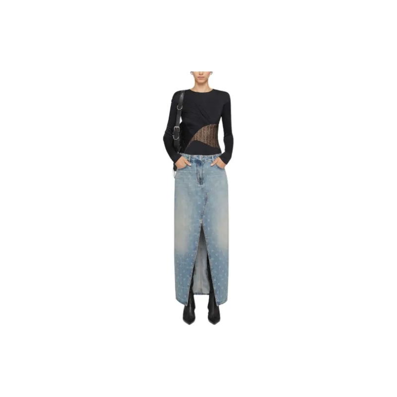 Givenchy Lace Insert Long Sleeve Top-1