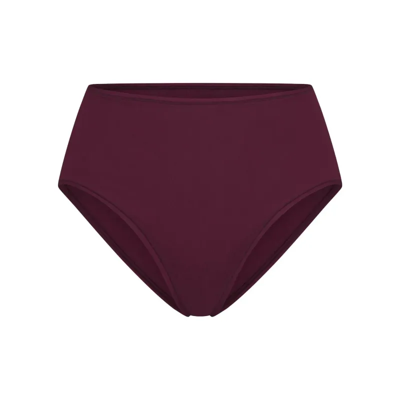 SKIMS COTTON JERSEY FULL BRIEF Underpants Women's 1 Pack DEEP BERRY/Deep Berry Red-0