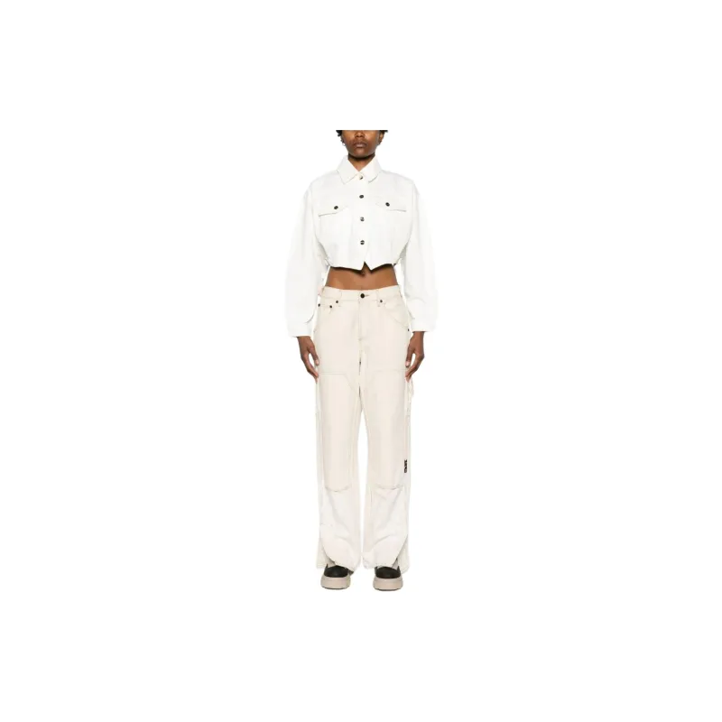 BLUGIRL BLUMARINE SS24 Denim Jacket Women's Chalk White-1