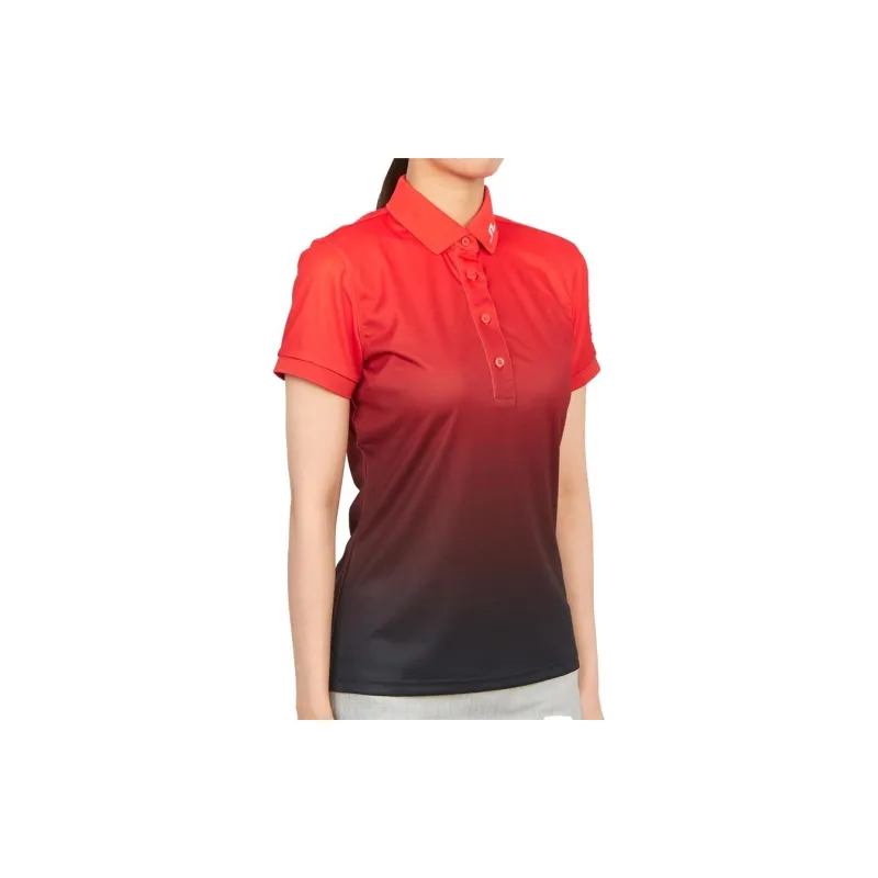 J.Lindeberg Tour Tech Print Polo Shirt Women's Red-5