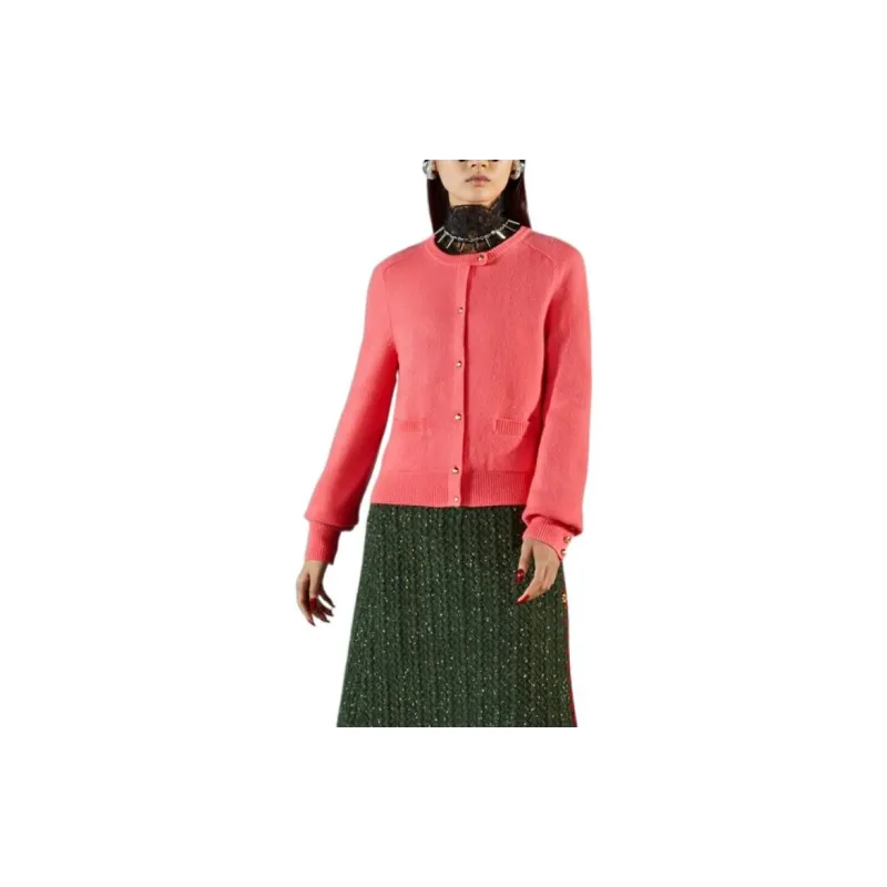 GUCCI Logo embossed Button Up Cardigan-1