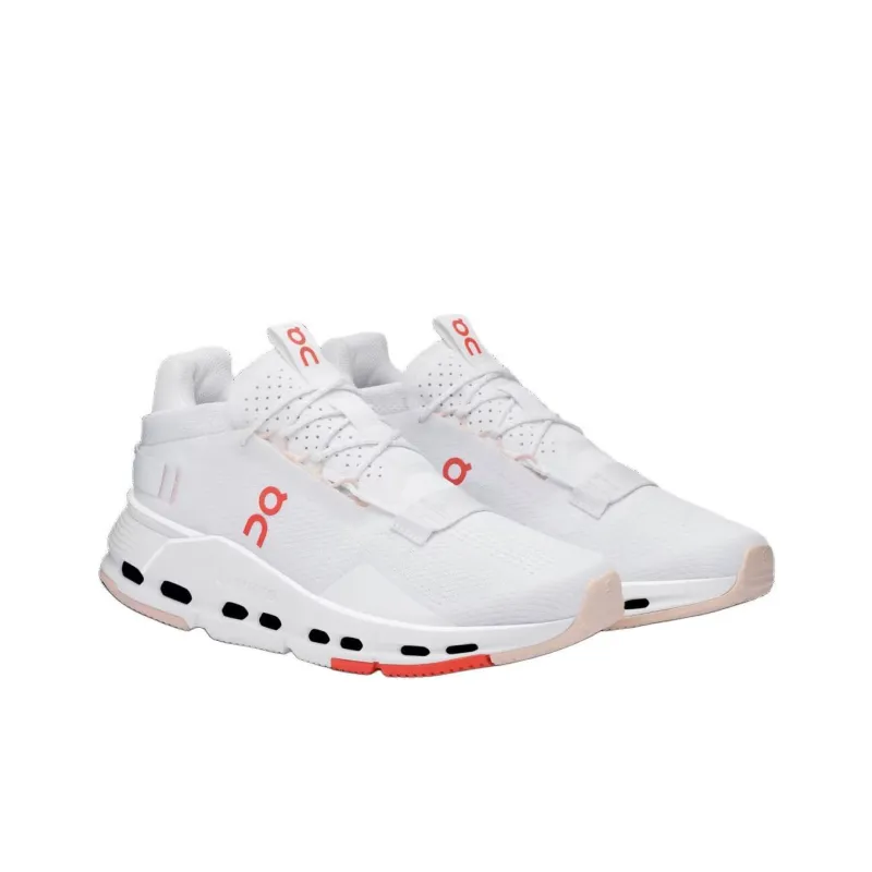 On Cloudnova 2 Anti Slip Wear Resistant Low Top Running Shoes Women's White-3