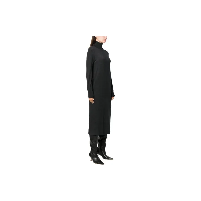 PAROSH Long-Sleeved Dresses Women's Black-3
