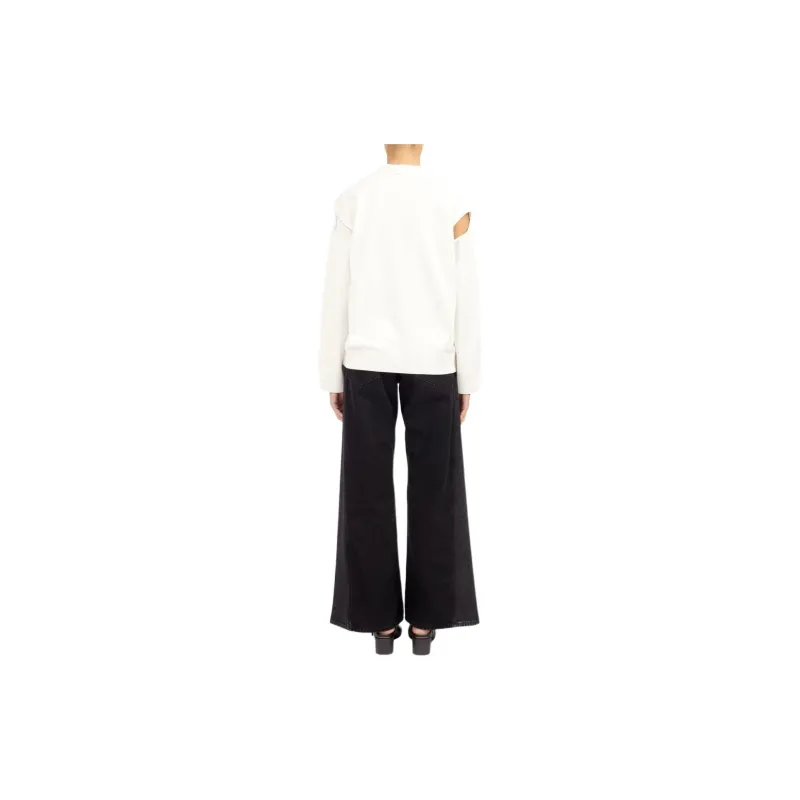 MM6 Maison Margiela V neck Cut out Cardigan-2
