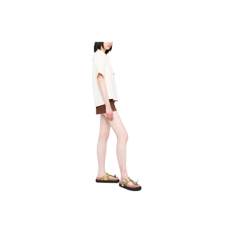 Valentino Casual Shorts Women's Brown Red-2