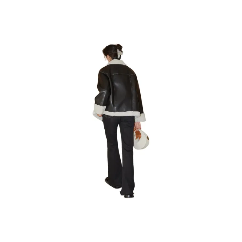 BLUEerror Jackets & Coats Women's Black & White-1