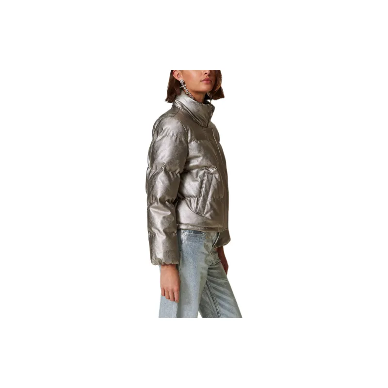 Twinset Laminated Puffer Jacket-3