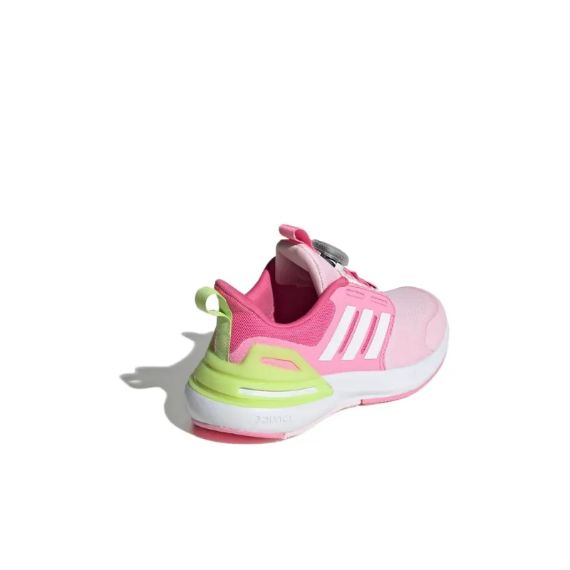 Adidas Rapidasport BOA Abrasion Resistant Low Top Kids' Running Shoes Pink Yellow Kids'-3