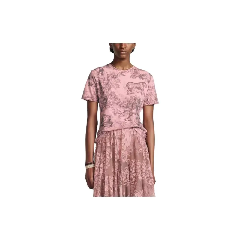DIOR T-Shirts Women's Pink-1
