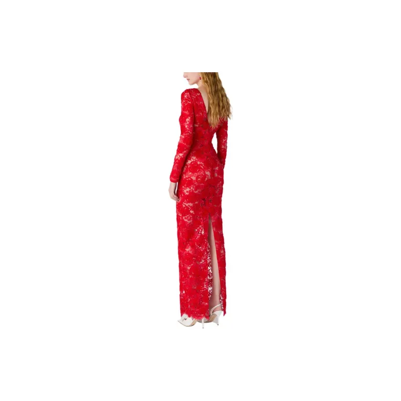 Alessandra Rich Sequin-embellished Floral-appliqué Maxi Dress-3