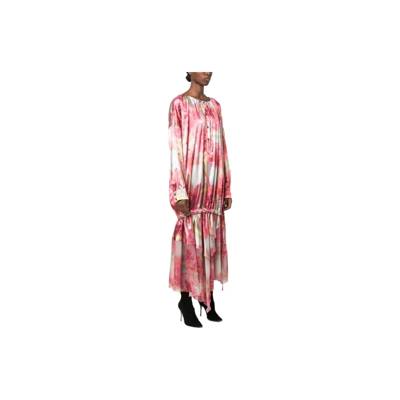 DIESEL D Cabir Floral Printed Crewneck Maxi Dress-3