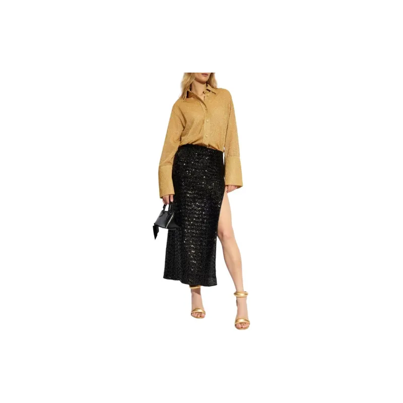 Oséree High waisted Sequin embellished Midi Skirt-1