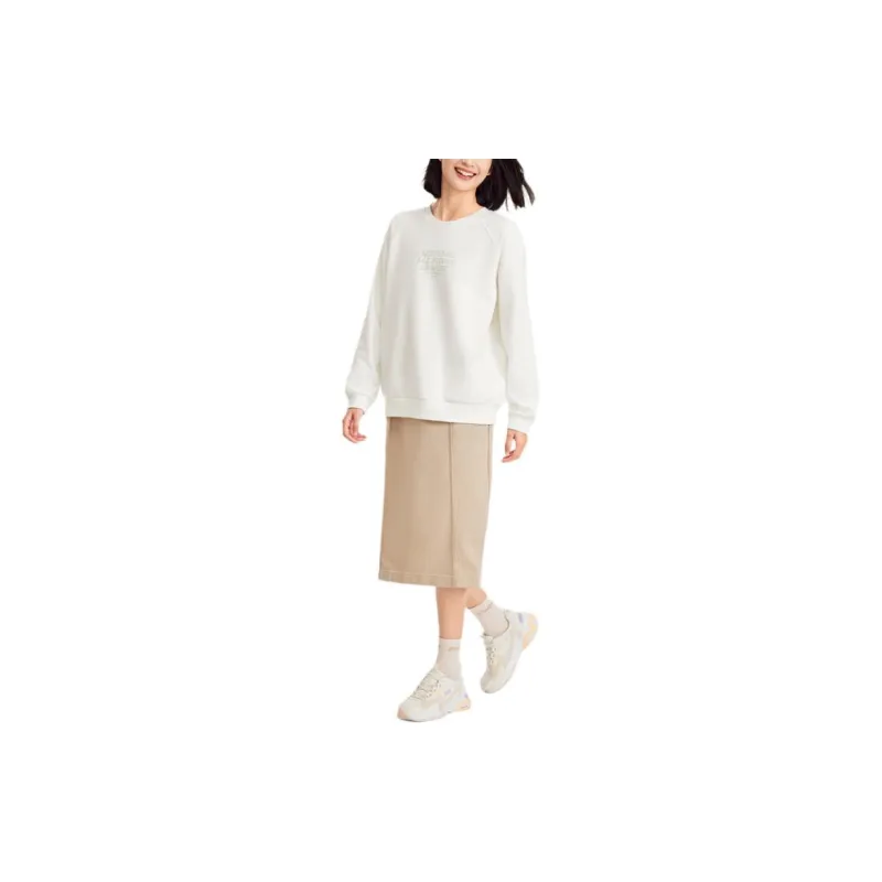 Skechers Sports Alliance Series Sweatshirt Women's Marshmallow White-2