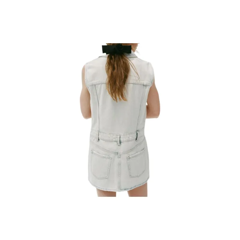 ZARA Sleeveless Dress Women's Light Blue-4