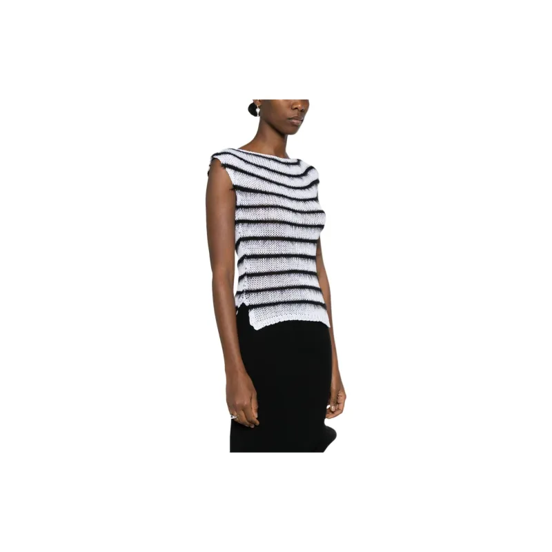 MARNI Open-knit Striped Top-3