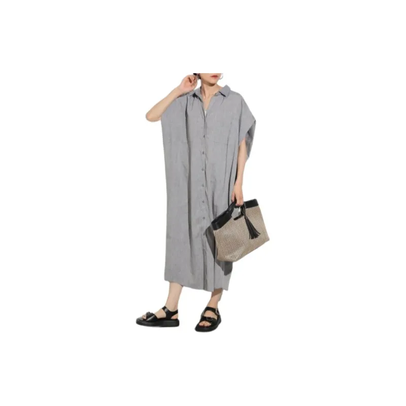 Beams Short Sleeved Dress Women's-7