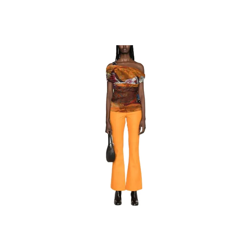 Marine Serre Body Shelter Draped Jersey Blouse-2