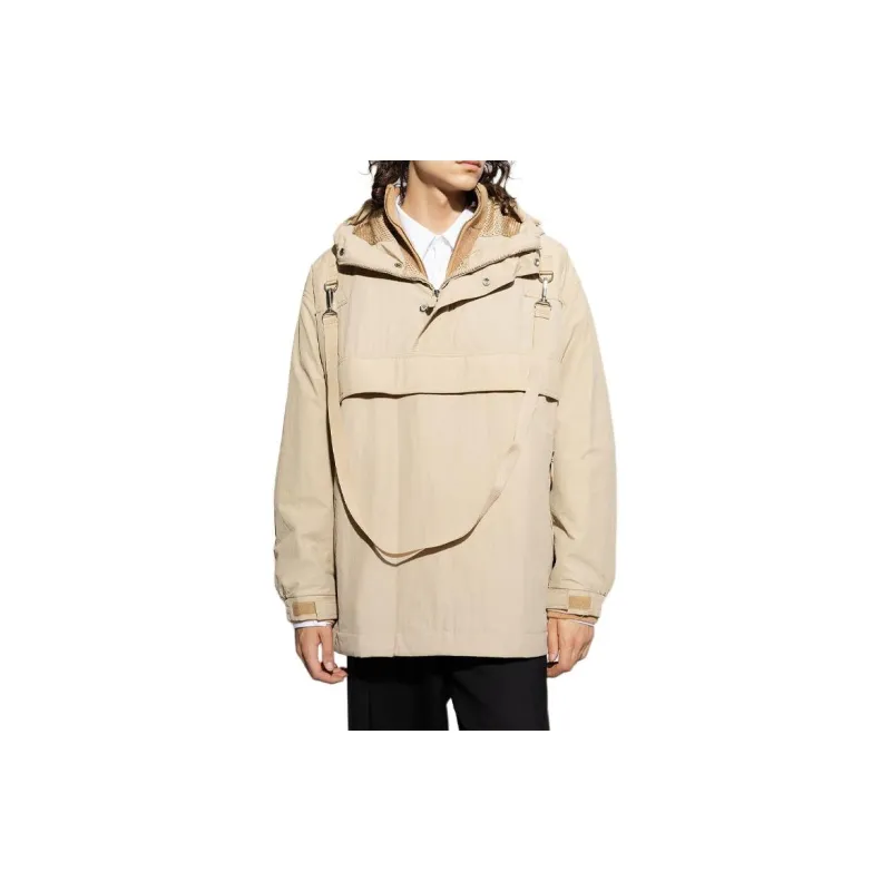 Burberry Logo Print Oversized Windbreaker Jacket-1