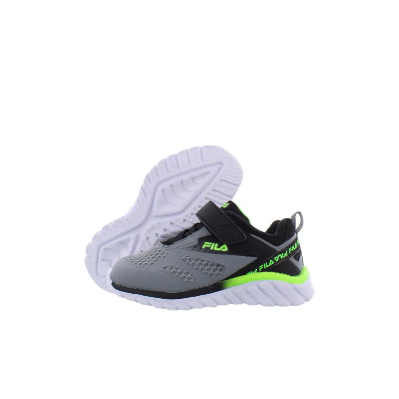 FILA KIDS Galaxia 3 Durable Breathable Low Top Running Shoes Gray Green Kids'-3