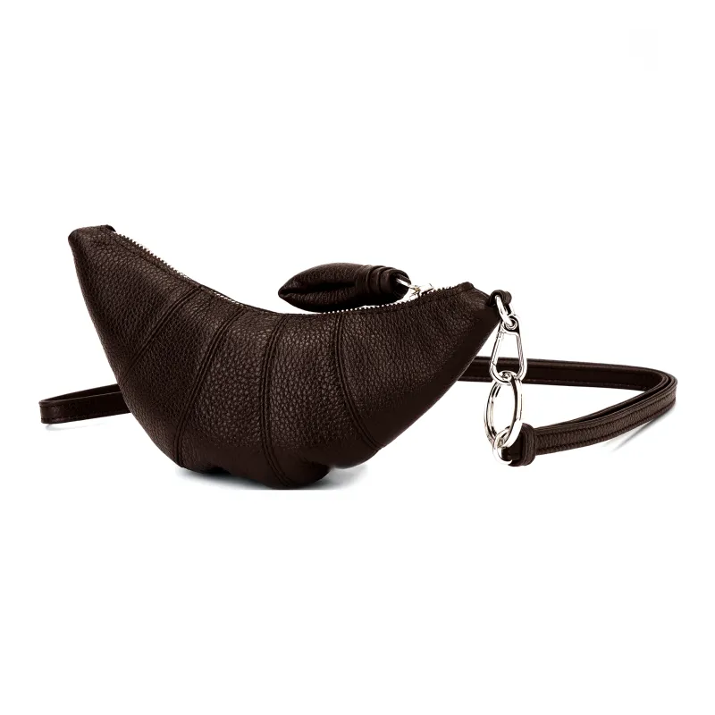 Lemaire Cow Leather Coin Purse Unisex Brown-2