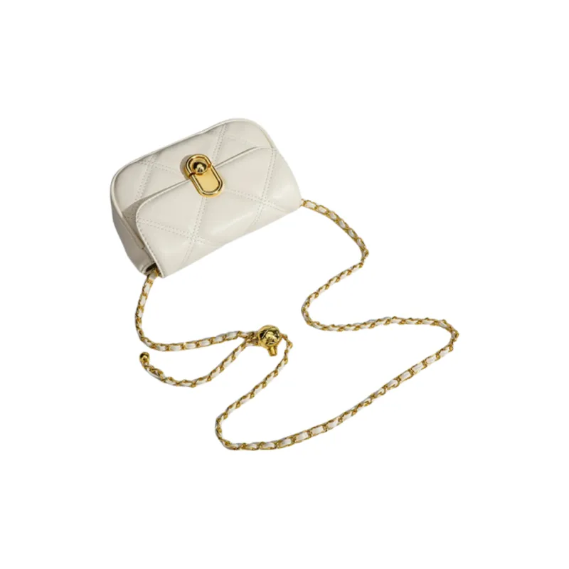 NOMK PU Crossbody Bag Regular Women's White/Black/Silver-2