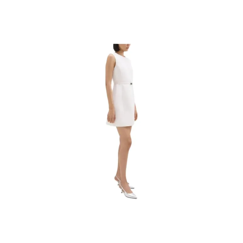 THEORY Sleeveless Dress Women's Ivory White-0