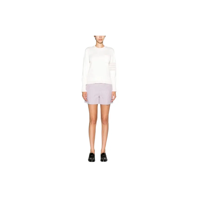 THOM BROWNE 4 Bar Striped Crewneck Knitted Jumper-1