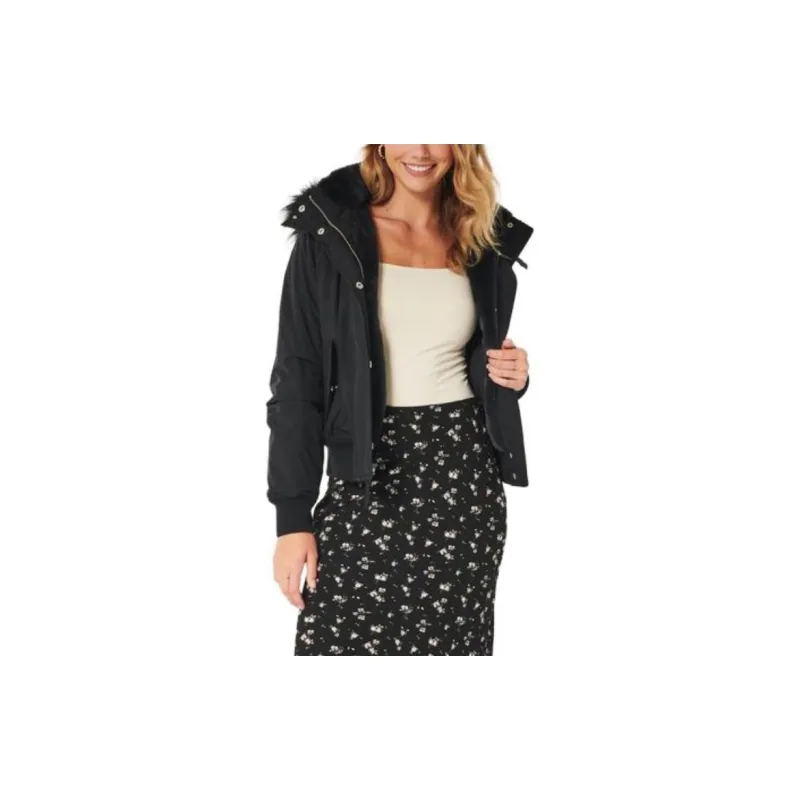 Hollister Puffer Jacket Women's Black-1