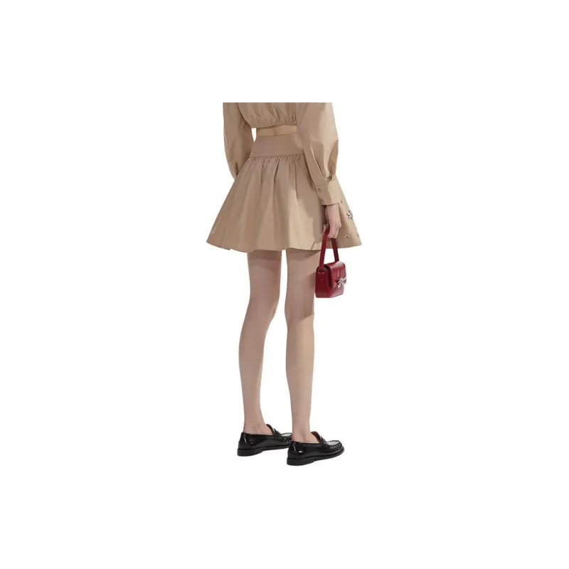 Self portrait Crystal embellished Cotton Miniskirt-2
