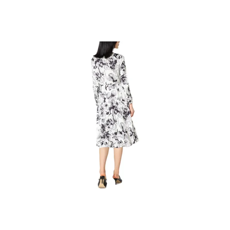 BBLLUUEE Long Sleeved Dress Women's White/Black-2