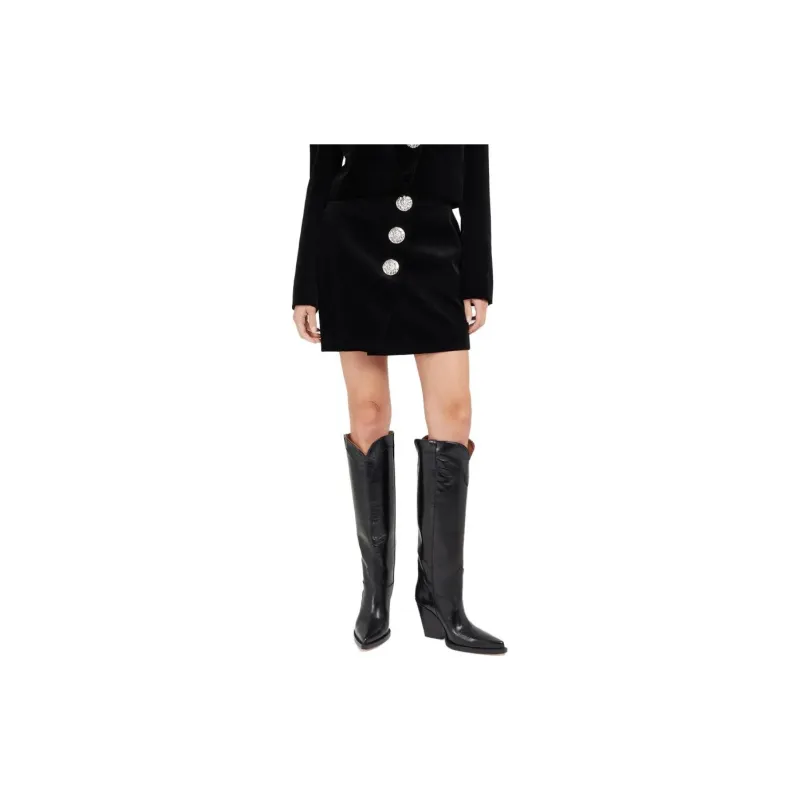 BALMAIN Buttoned High Waisted Mini Skirt-2