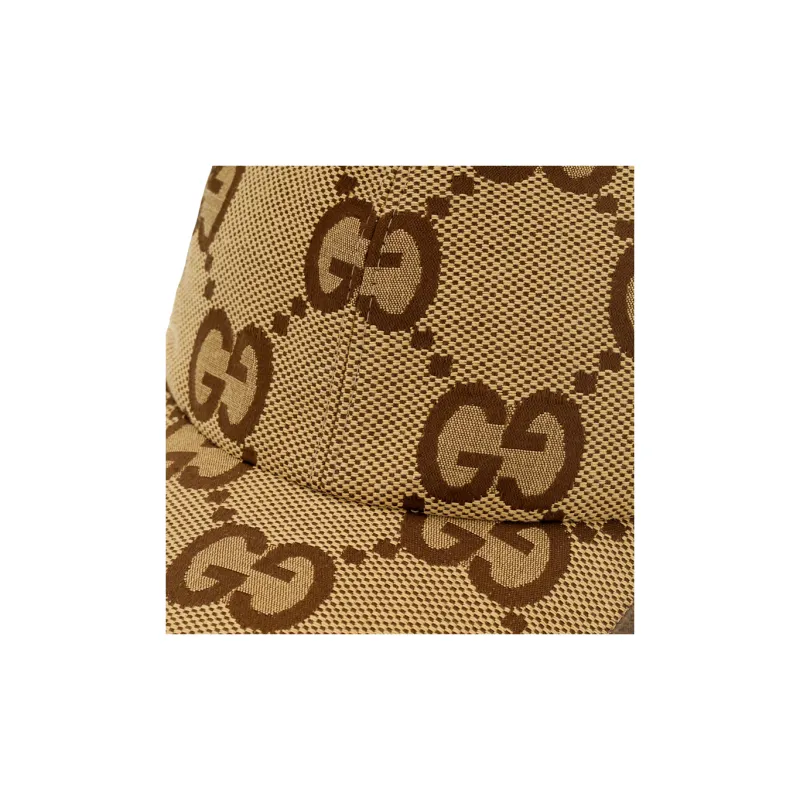 GUCCI Jumbo GG Canvas Baseball Hat Camel/Ebony L - POIZON GUCCI Jumbo GG Canvas Baseball Hat Camel/Ebony L - POIZON