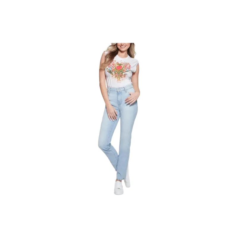 GUESS Eco Je T'aime Corset Tee T-Shirt Women's White-2