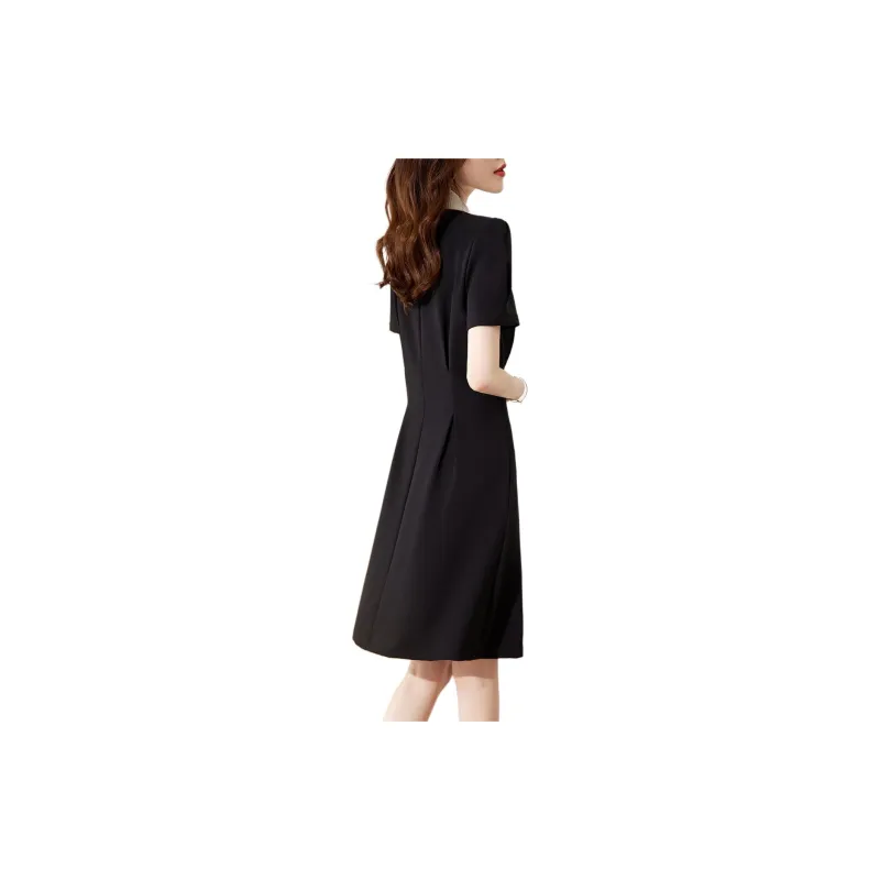 XWI Short Sleeved Dress Women's Elegant Black-3