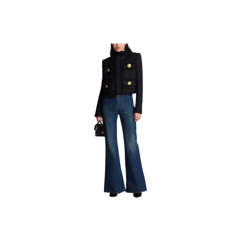 BALMAIN Cropped Tweed Jacket-3