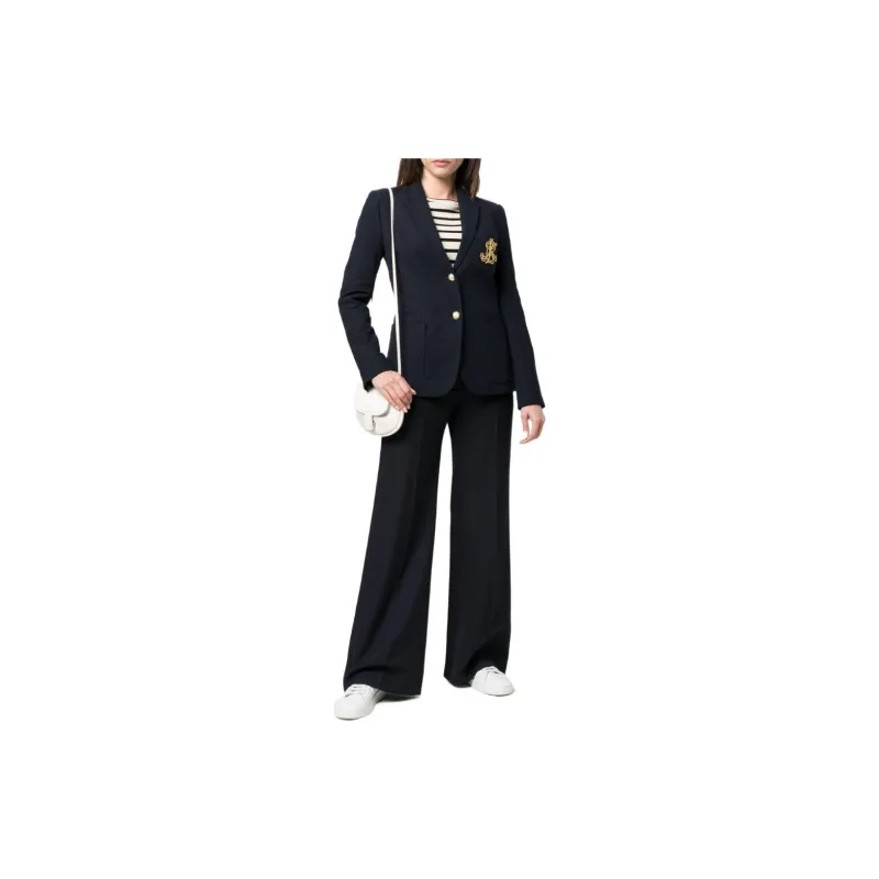 Lauren Ralph Lauren Embroidered logo Single breasted Blazer-1