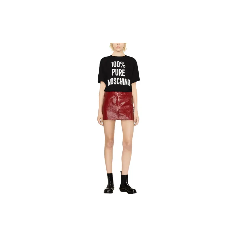 MOSCHINO Slogan print T shirt-1